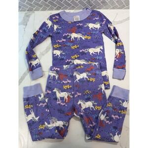 Hanna Andersson Unicorn Pajamas Set Sz 4 Organic Cotton Matching Fantasy